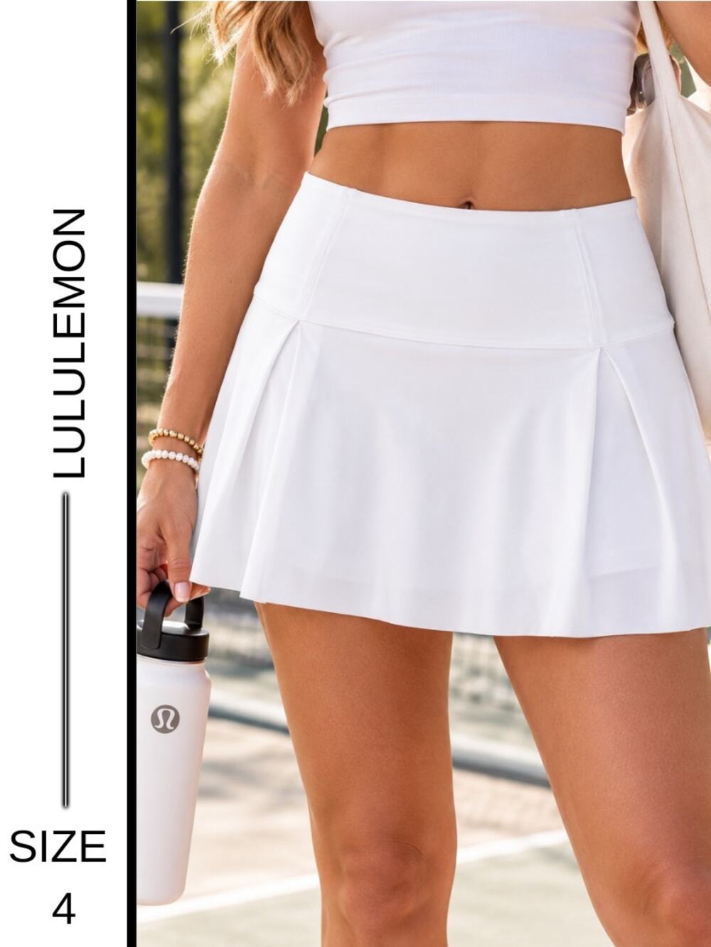 MSRP: $68 | ✨ Lululemon Lost In Pace Pleated Skirt – White Size 4 ✨SAME DAY SHIP